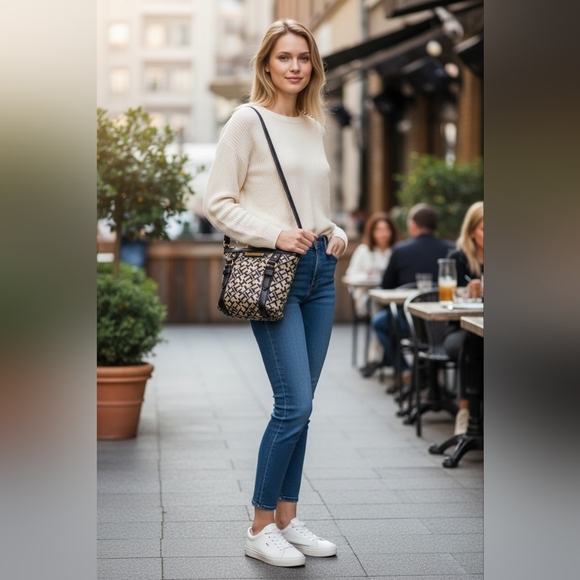 Tommy Hilfiger Monogram Crossbody Bag With Matching Wallet - Picture 2 of 14